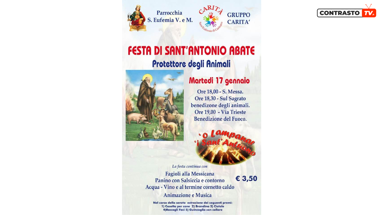 Il 17 gennaio la festa di Sant'Antonio Abate a Carinaro 1 la festa di santantonio abate