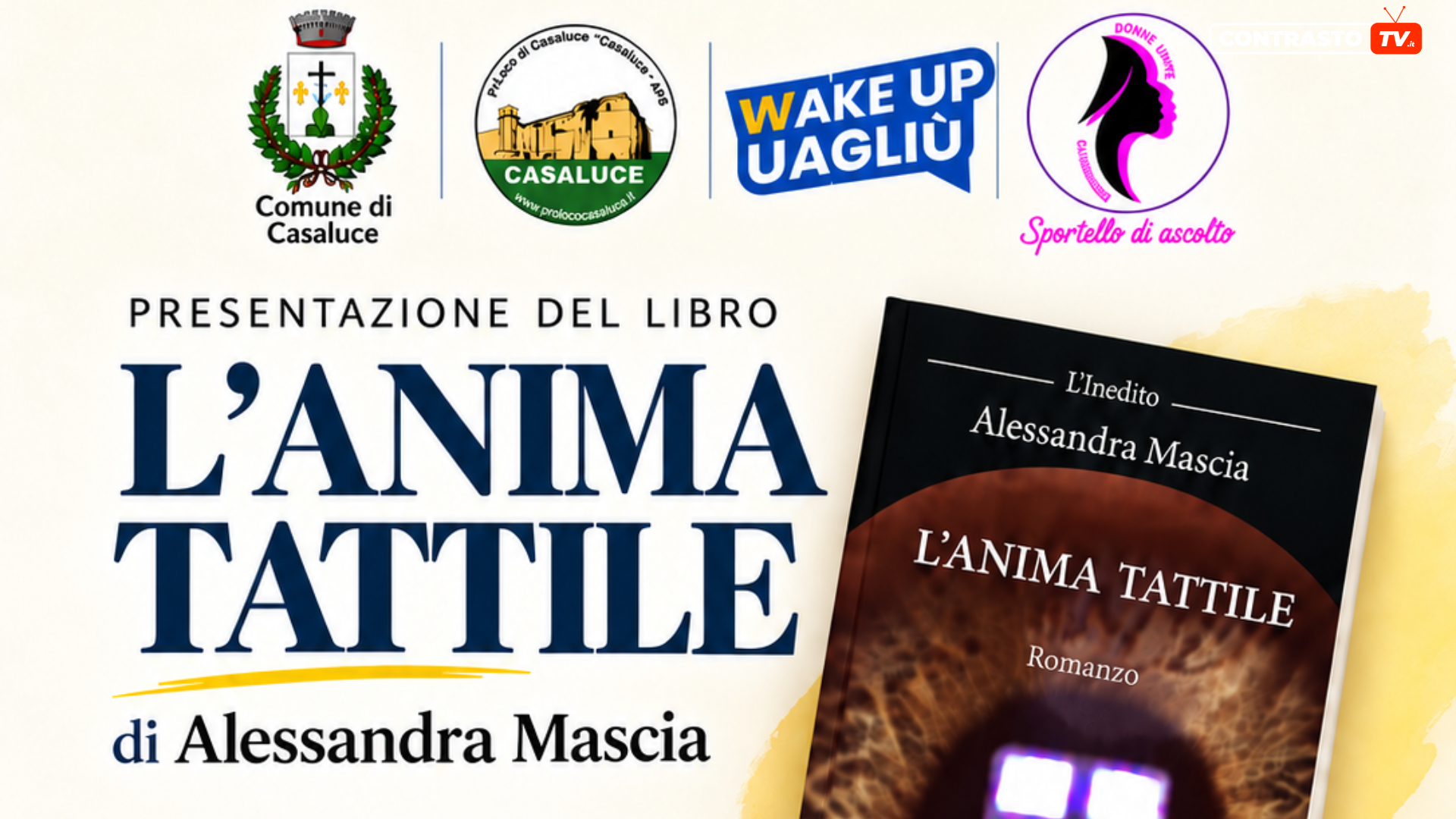 Casaluce, “L’anima tattile”: il 30 settembre l’incontro con Alessandra Mascia 1 Casaluce Lanima tattile il 30 settembre lincontro con Alessandra Mascia