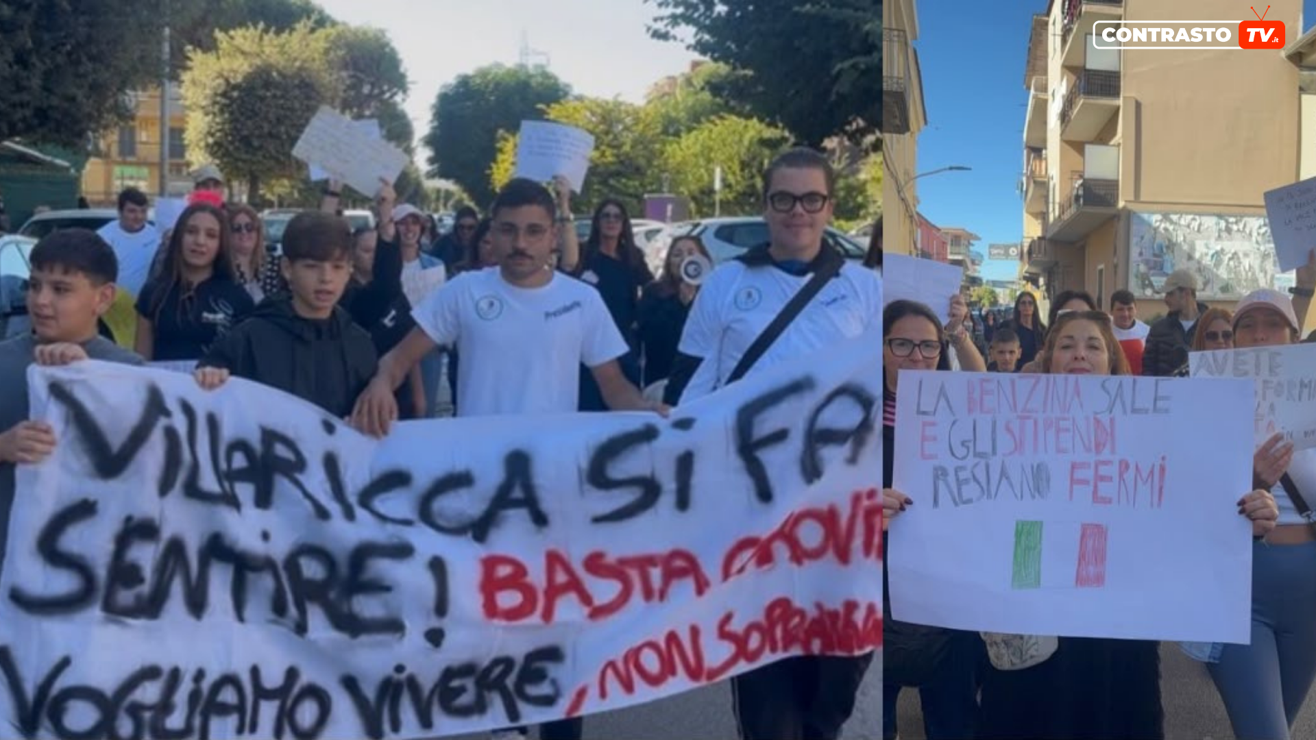 Villaricca, manifestazione contro il caro vita: cittadini in piazza 1 1